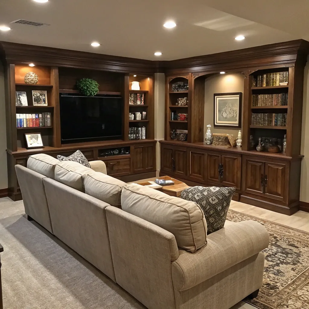 Beautiful built-in living room furniture